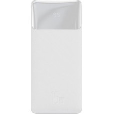 Baseus Powerbank Baseus Baseus Bipow powerbank z wyświetlaczem 10000mAh 15W biały (Overseas Edition) + kabel USB-A - Micro USB 0.25m biały (PPBD050002)