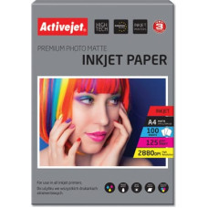 Activejet AP4-125M100 matt photo paper for ink printers; A4; 100 pcs