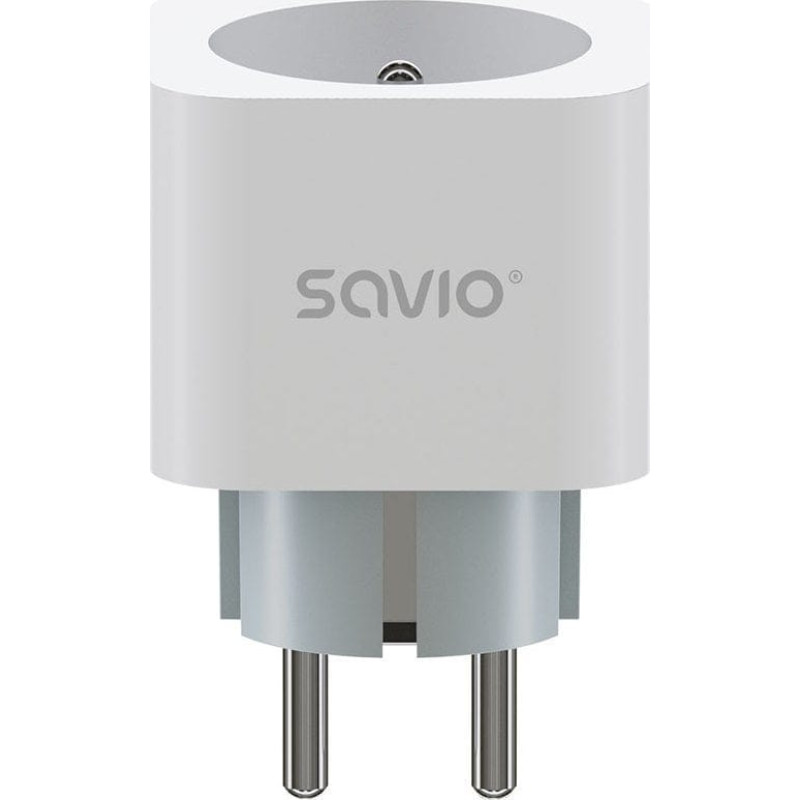 Savio Inteligentne gniazdko Wi-Fi 16A Pomiar zużycia energii, AS-01 Białe