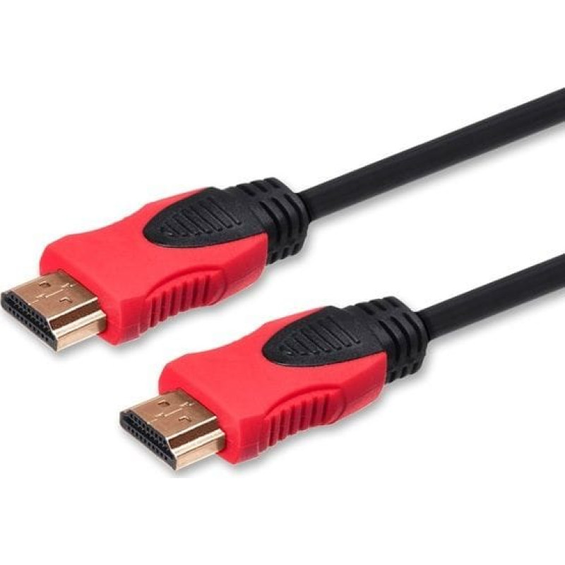 Elmak Kabel Elmak HDMI - HDMI 10m czerwony (SAVIO CL-141)