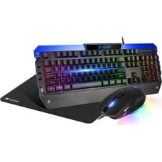 Sades Zestaw gamingowy: klawiatura membranowa RGB, mysz RGB i podkładka (32x25cm) Sades Battle Ram