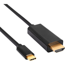 Akyga Kabel Akyga Akyga AK-AV-18 kabel HDMI 1,8 m USB C HDMI Typu A (Standard) Czarny