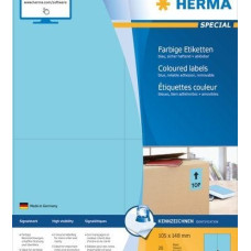 Herma Kolorowe etykiety, A4, 105 x 148 mm, niebieskie, wyjmowane - 4563
