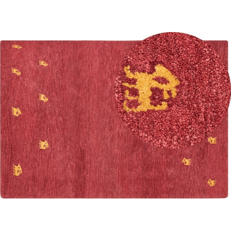 Beliani Dywan wełniany 160 x 230 cm czerwony YARALI Lumarko!