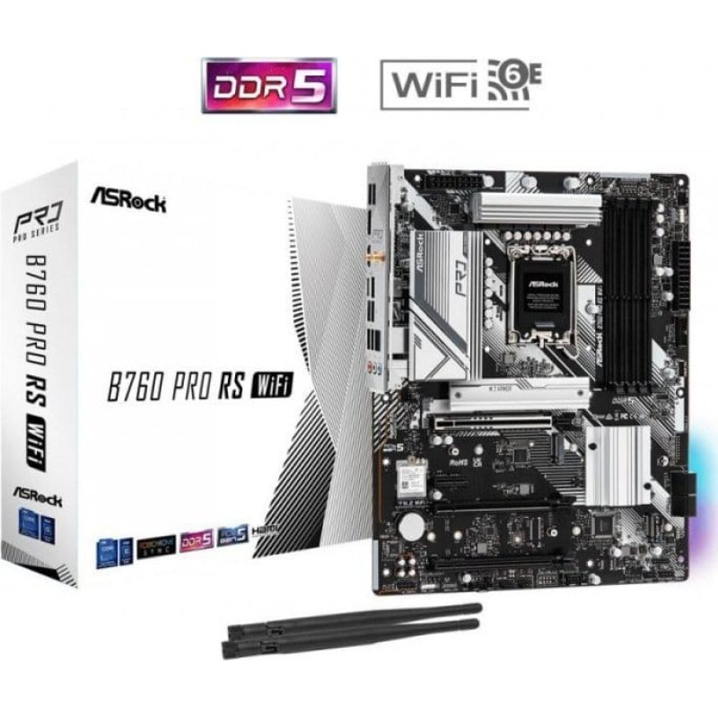 Asrock Płyta główna ASRock Mainboard|ASROCK|Intel B760 Express|LGA1700|ATX|Memory DDR5|Memory slots 4|1xPCI-Express 3.0 1x|1xPCI-Express 3.0 16x|1xPCI-Express 4.0 16x|1xPCI-Express 5.0 16x|3xM.2|1xHDMI|1xDisplayPort|2xUSB 2.0|5xUSB 3.2|1xUSB-C|1xRJ45|3xAu