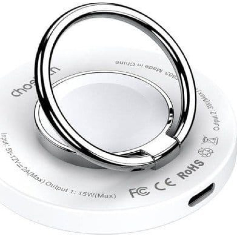 Choetech Ładowarka Choetech Bezprzewodowa ładowarka indukcyjna 2w1 Choetech T603-F, uchwyt (biała)