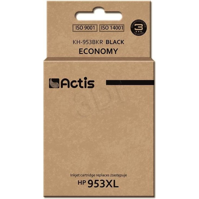 Actis KH-953BKR ink for HP printer; HP 953XL L0S70AE replacement; Standard; 50 ml; black - New Chip