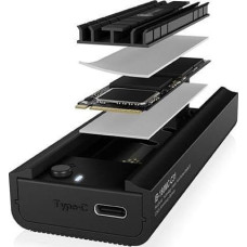 Icy Box Stacja dokująca Icy Box IcyBox Stacja dokująca IB-180MC-C31 M.2 NVMe&SATA Docking, USB 3.2 (Gen2) Type-C, Aluminium