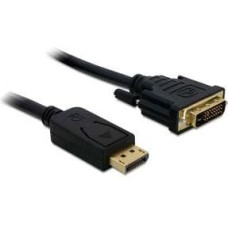 Delock Kabel DisplayPort Stecker > DVI-D 24+1 Stecker (schwarz, 3 Meter)