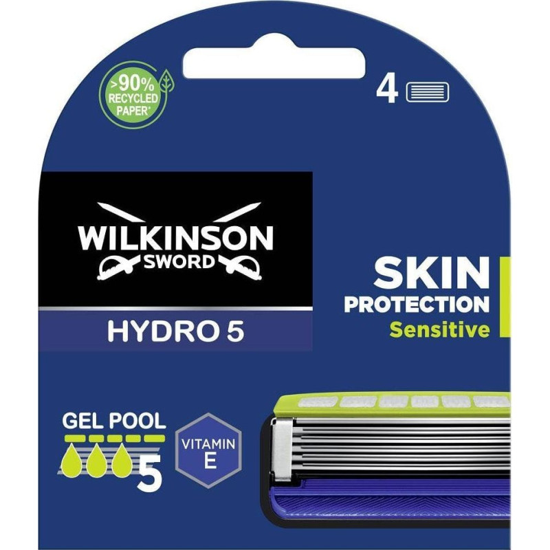 Wilkinson Hydro 5 Skin Protection Sensitive zapasowe ostrza do maszynki do golenia dla mężczyzn 4szt
