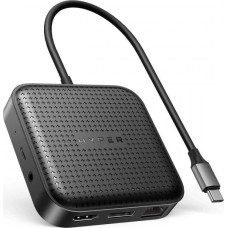 Hyperdrive Stacja/replikator HyperDrive Mobilna stacja dokujšca USB4 Czarna HDMI 8K/RJ45/USB-A/DisplayPort