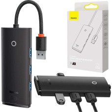 Baseus Hub 4w1 Baseus Lite Series USB do 4x USB 3.0 25cm (czarny)