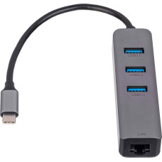 Akyga HUB USB Akyga 1x RJ-45  + 3x USB-A 3.1 Gen1 (AK-AD-66)