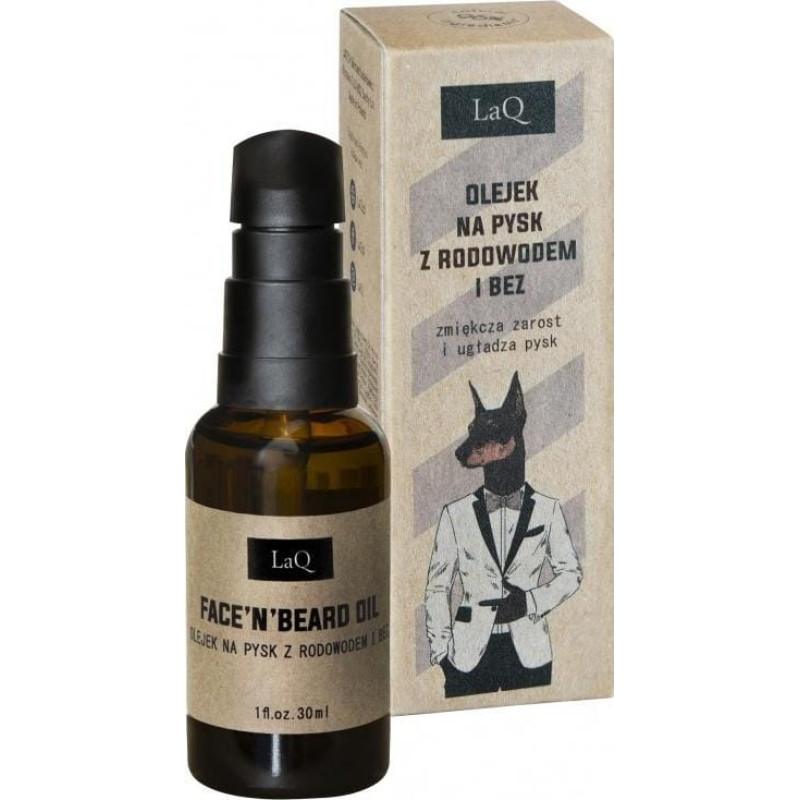 LAQ LAQ_Olejek na pysk z rodowodem i bez zmiękcza zarost i ugładza pysk 30ml