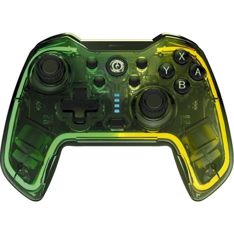 Canyon Pad Canyon CANYON GPW-02, Bluetooth Controller with built-in 800mah battery, BT 5.0, 2M Type-C charging cable , Bluetooth Gamepad for Nintendo Switch / Android / Windows ( RGB Lighting ),152*110*55mm, 232g, black