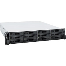 Synology RackStation RS2423RP+ NAS/krātuves serveris Plaukts (2U) Ryzen Embedded V1780B 8 GB DDR4 0 TB DiskStation Manager Melns, Pelēks