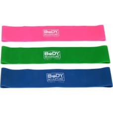 Body Sculpture Mini Band BB-103 różne poziomy oporu w zestawie wielokolorowy 3 szt.