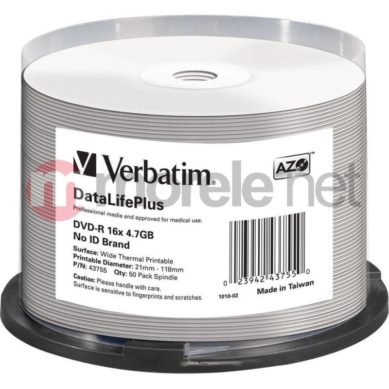 Verbatim DVD-R 4.7 GB 16x 50 sztuk (43755)