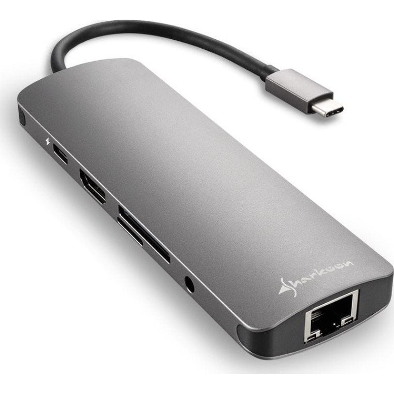 Sharkoon USB 3.0 Type C Combo Adapter (dunkelgrau)