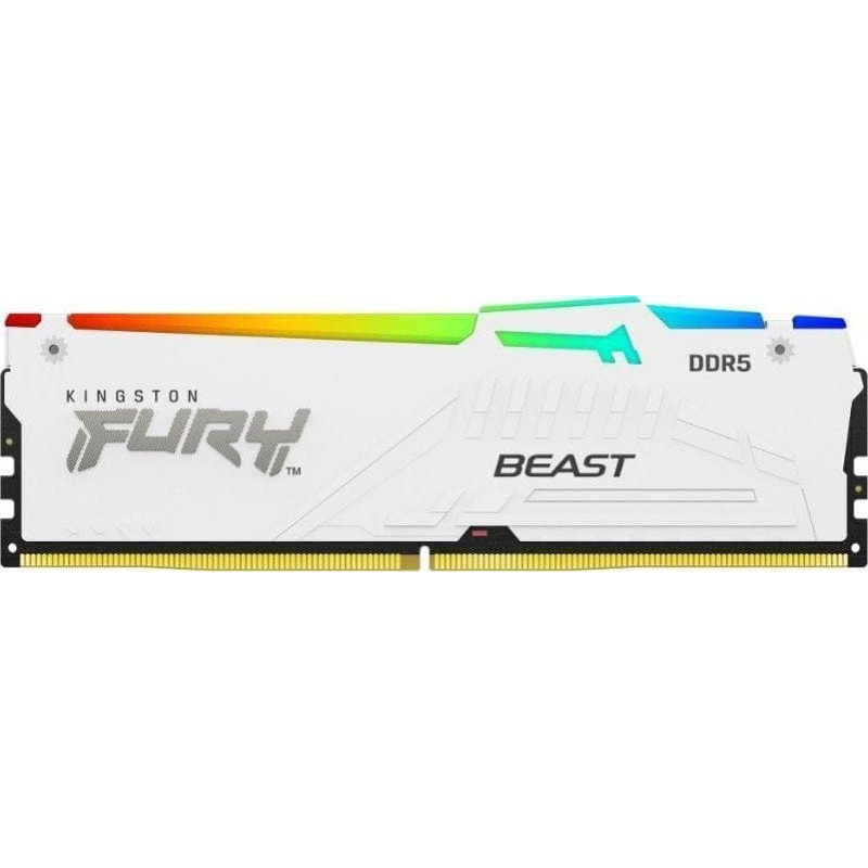 Kingston Pamięć Kingston Pamięć DDR5 Fury Beast RGB 16GB(1*16GB)/5200 CL40 Biała