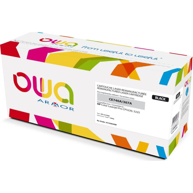 Owa Armor Toner OWA Armor Armor OWA - black - Toner cartridge (Alternative for: HP CE740A) - for HP Color LaserJet Professional CP5225, CP5225dn, CP5225n (K15583OW)
