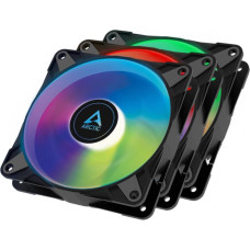 Arctic P12 PWM PST A-RGB 0dB 3er 120x120x25 (schwarz/transparent, 3er Pack)
