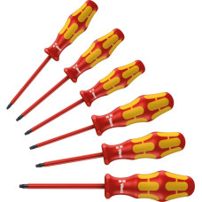 Wera 167 i/6 Schraubendrehersatz Kraftform Plus Serie 100 (rot/gelb, 6-teilig, Black Point Spitze)