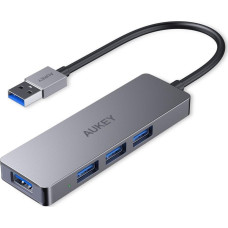 Aukey HUB USB Aukey AUKEY CB-H36 aluminiowy HUB USB-A | Ultra Slim | 4w1 | 4xUSB 3.0 | 5Gbps