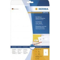 Herma Etykiety samoprzylepne kryjące A4, papier biały nieprzezroczysty mat, 25 szt. (4230)