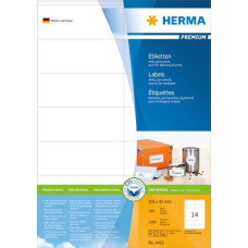 Herma Etykiety Premium A4, białe, papier matowy, 1400 szt. (4452)