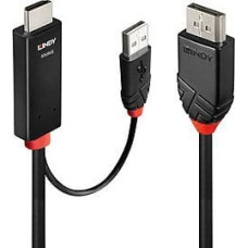 Lindy Adapterkabel HDMI > DisplayPort (schwarz/rot, 3 Meter)