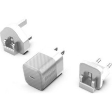 Energizer Ładowarka Energizer Energizer Ultimate - Ładowarka sieciowa Multiplug EU / UK / US GaN 20W PD (Srebrny)