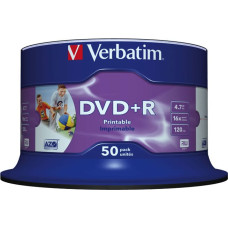 Verbatim DVD+R Wide Inkjet Printable No ID Brand 4.7 GB 50 pc(s)