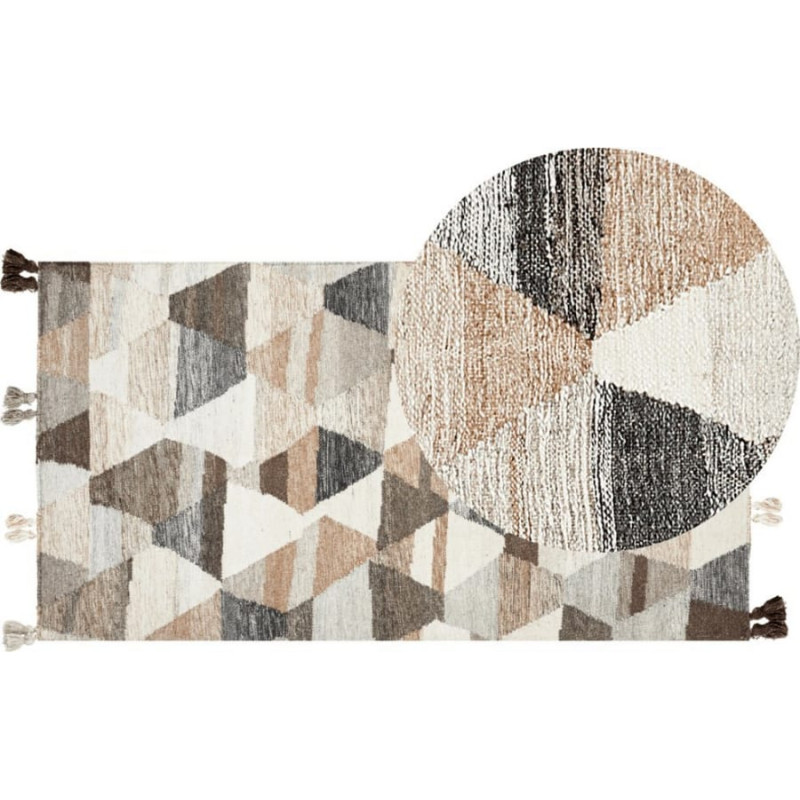 Beliani Dywan wełniany kilim 80 x 150 cm wielokolorowy ARGAVAND Lumarko!