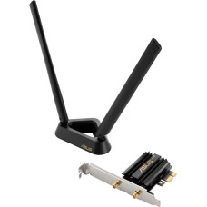 Asus Karta sieciowa Asus PCE-AXE59BT PCI-E WiFi 6E (802.11ax), 6GHz, Bluetooth 5.2, WPA3, OFDMA, MU-MIMO