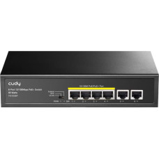Cudy FS1006P network switch Fast Ethernet (10/100) Power over Ethernet (PoE) Black