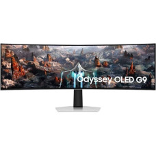 Samsung Odyssey S49CG934SUX (124 cm (49 Zoll), silber/schwarz, UWQHD, OLED, HDMI, DisplayPort, USB, 240Hz Panel)