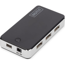 Digitus 7-Port USB 2.0 Hub (schwarz/silber)