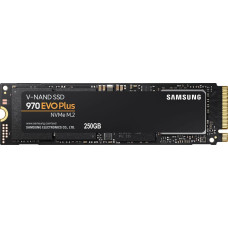 Samsung SSD 970 Evo Plus 250GB M.2 PCIE NVMe MLC Write speed 2300 MBytes/sec Read speed 3500 MBytes/sec MTBF 1500000 hours