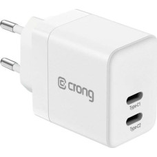 Crong Ładowarka Crong Ładowarka sieciowa Crong Utra Compact GaN 35W PD 3.0 2x USB-C (biały)