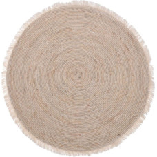 H&S Decoration Dywan jutowy okrągły z frędzlami 80 cm