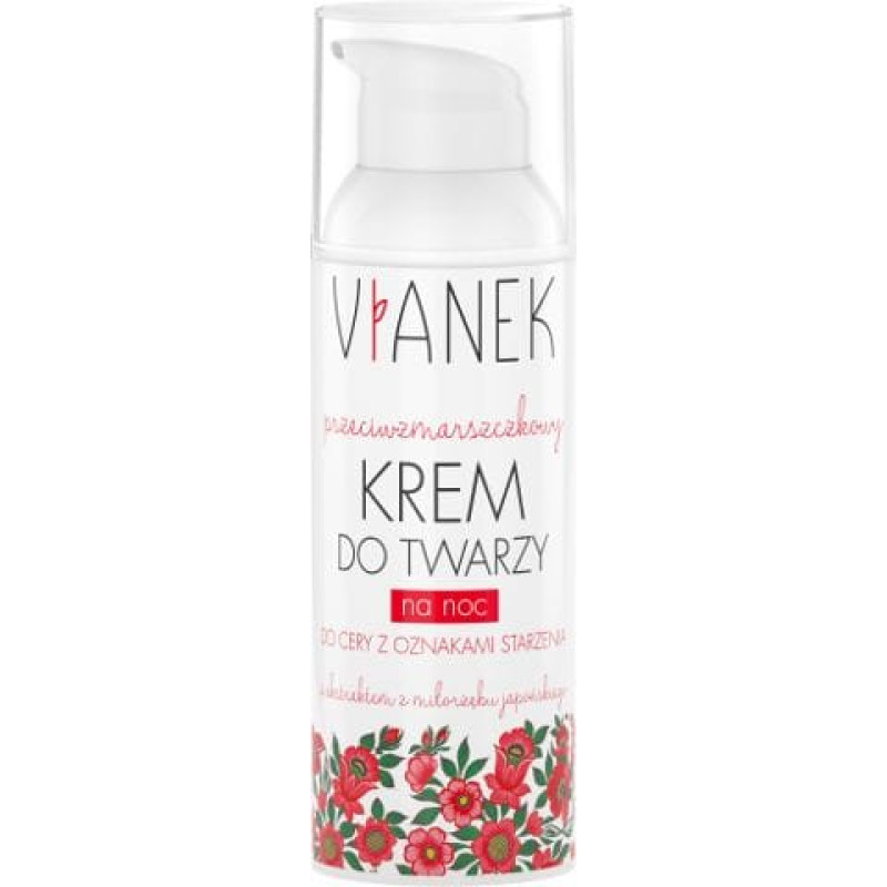 Vianek Czerwony Przeciwzmarszczkowy krem do twarzy na noc 50 ml