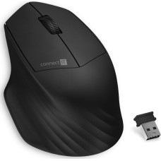 Connect It Triple SmartSwitch bezdrátová myš, 2.4 GHz & Bluetooth 5.0, černá