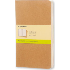 Moleskine Zestaw 3 zeszytów MOLESKINE Cahier Journals L (13x21cm), gładki, 80 stron, piaskowy
