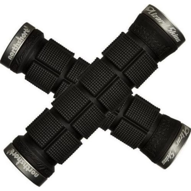 Lizard Skins Chwyty kierownicy LIZARDSKINS NORTHSHORE LOCK-ON klamry szare 130mm czarne (NEW)
