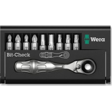 Wera Kraftform Kompakt Zyklop Mini 1, 10-teilig (Bit-Satz inkl. Umschalt-Bitknarre, 1/4