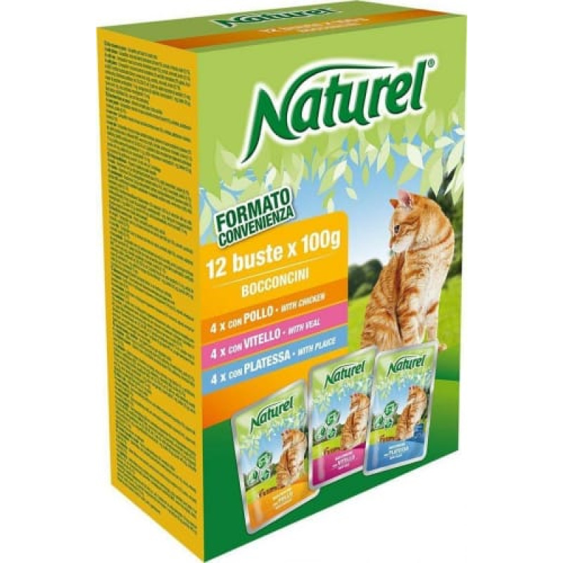Life Pet Care LIFE CAT NATUREL BOX 12x100g CHICKEN + VEAL + PLAICE