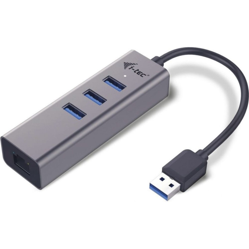 I-Tec USB 3.0 Metal 3 Port HUB with Gigabit Ethernet Adapter