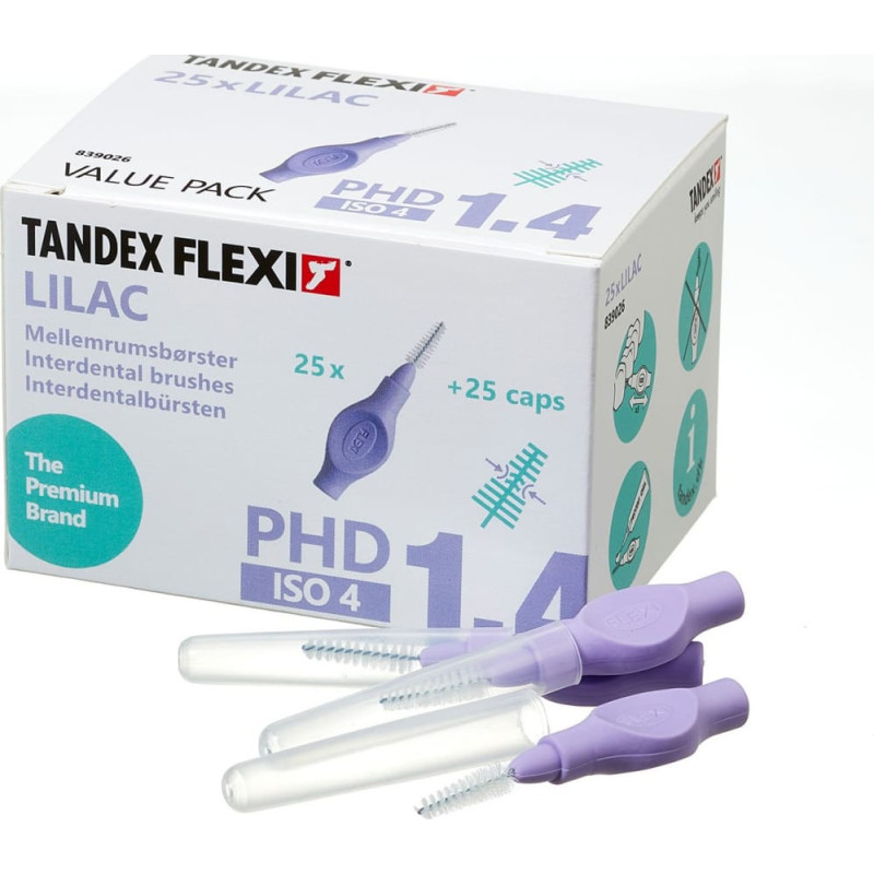 Tandex Tandex (25 szt.) szczoteczek X-fine tapered Lilac (fioletowy)