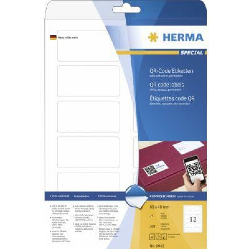 Herma Etykiety do kodów QR 80x40 mm (9643)